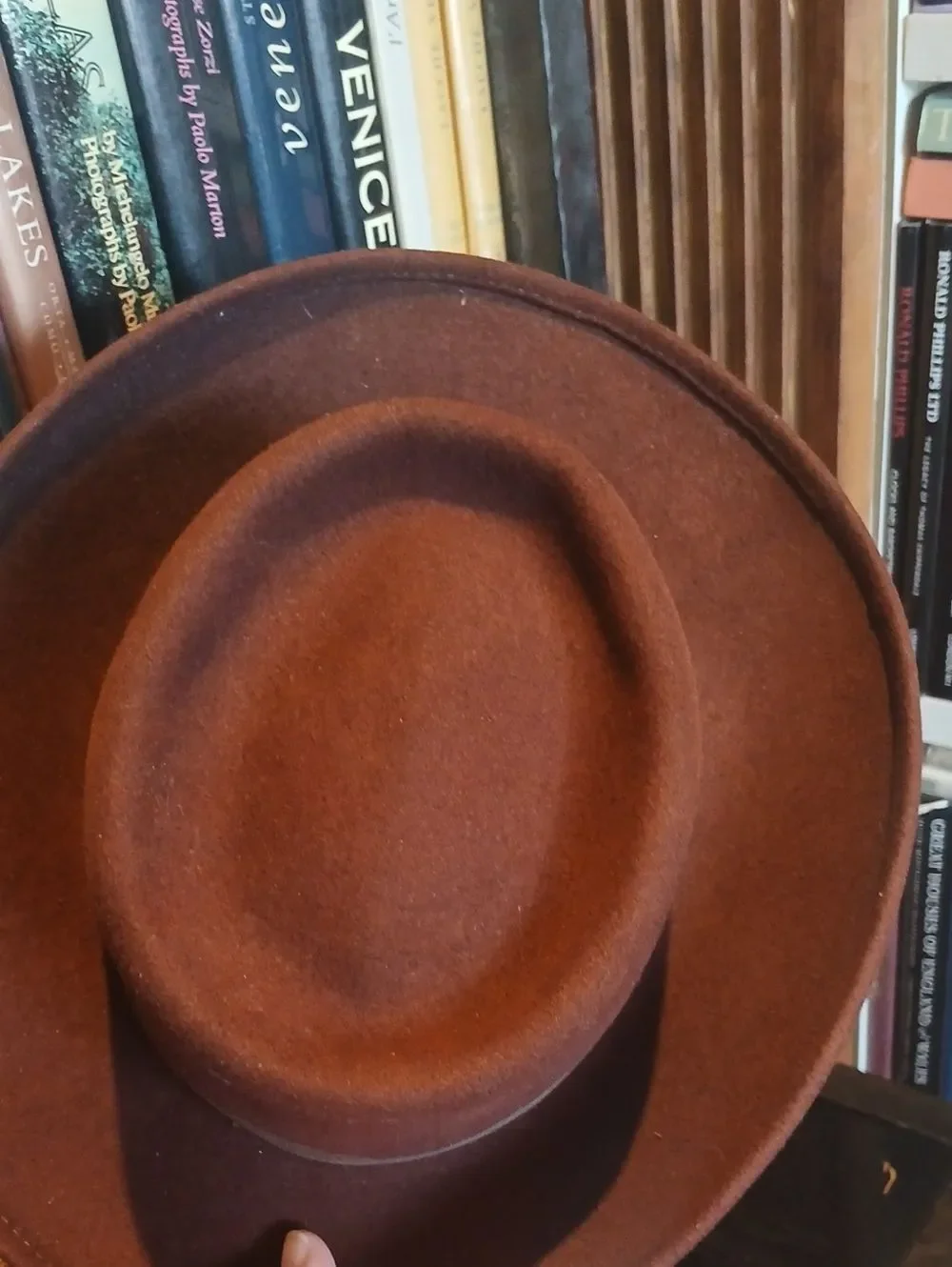 Vintage Nu Planter Indiana Jones Brown Wool Wide Brim Hat